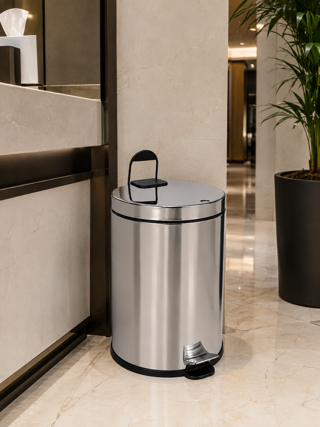 (ს25) ნაგვვის ურნა სტანდარტ პედლით 30 LT 44 cm / PEDAL DUST BIN SS.430 30 LT